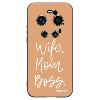 Picasee Xiaomi 17 Ultra Hülle - Schwarzes Silikon - Boss Mama