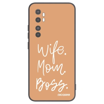 Picasee Xiaomi Mi Note 10 Lite Hülle - Schwarzes Silikon - Boss Mama