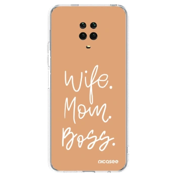Picasee Xiaomi Redmi Note 9S Hülle - Transparentes Silikon - Boss Mama