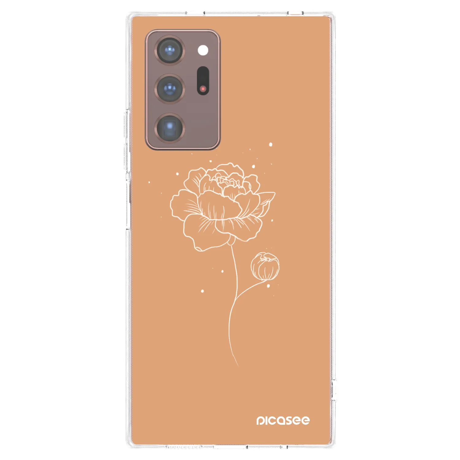 Picasee Samsung Galaxy Note 20 Ultra Hülle - Transparentes Silikon - Peonies