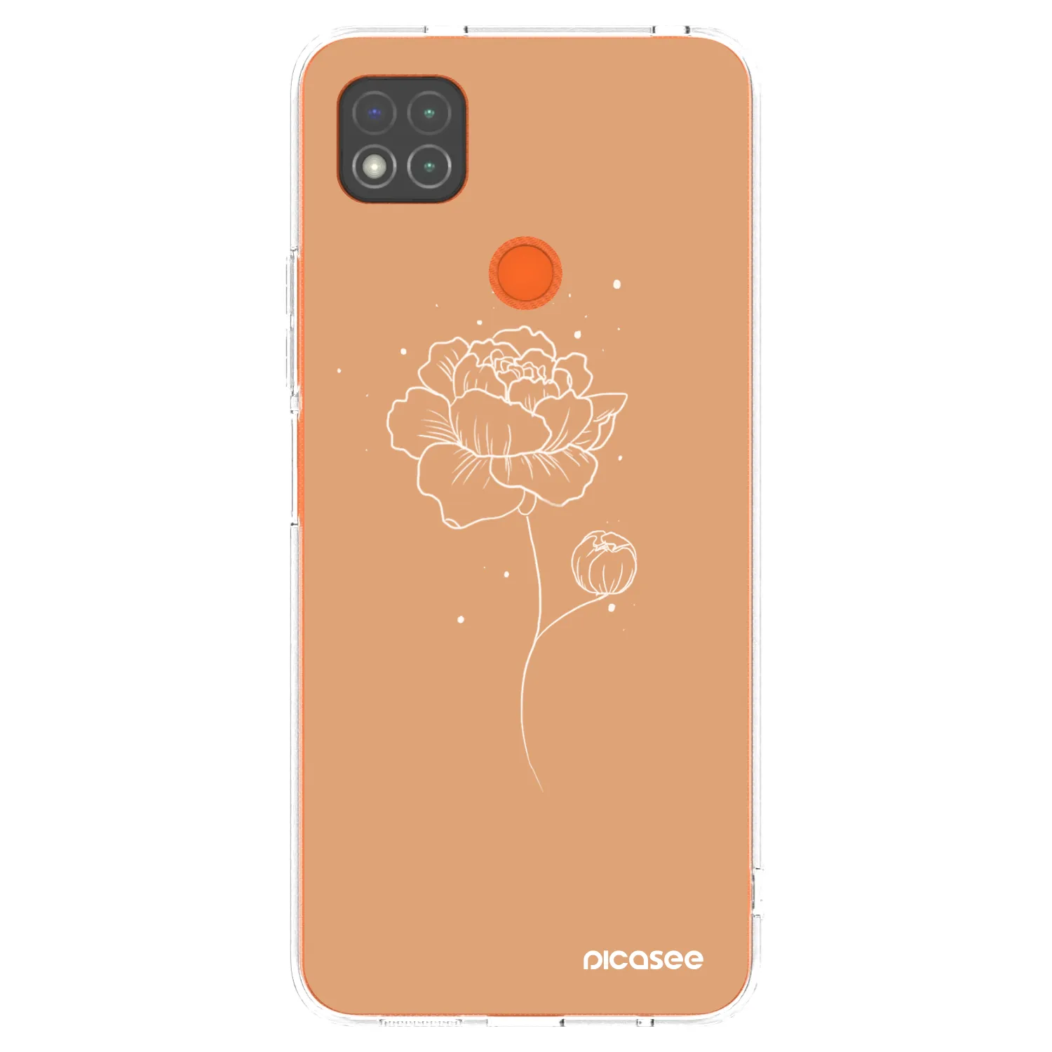 Picasee Xiaomi Redmi 9C Hülle - Transparentes Silikon - Peonies