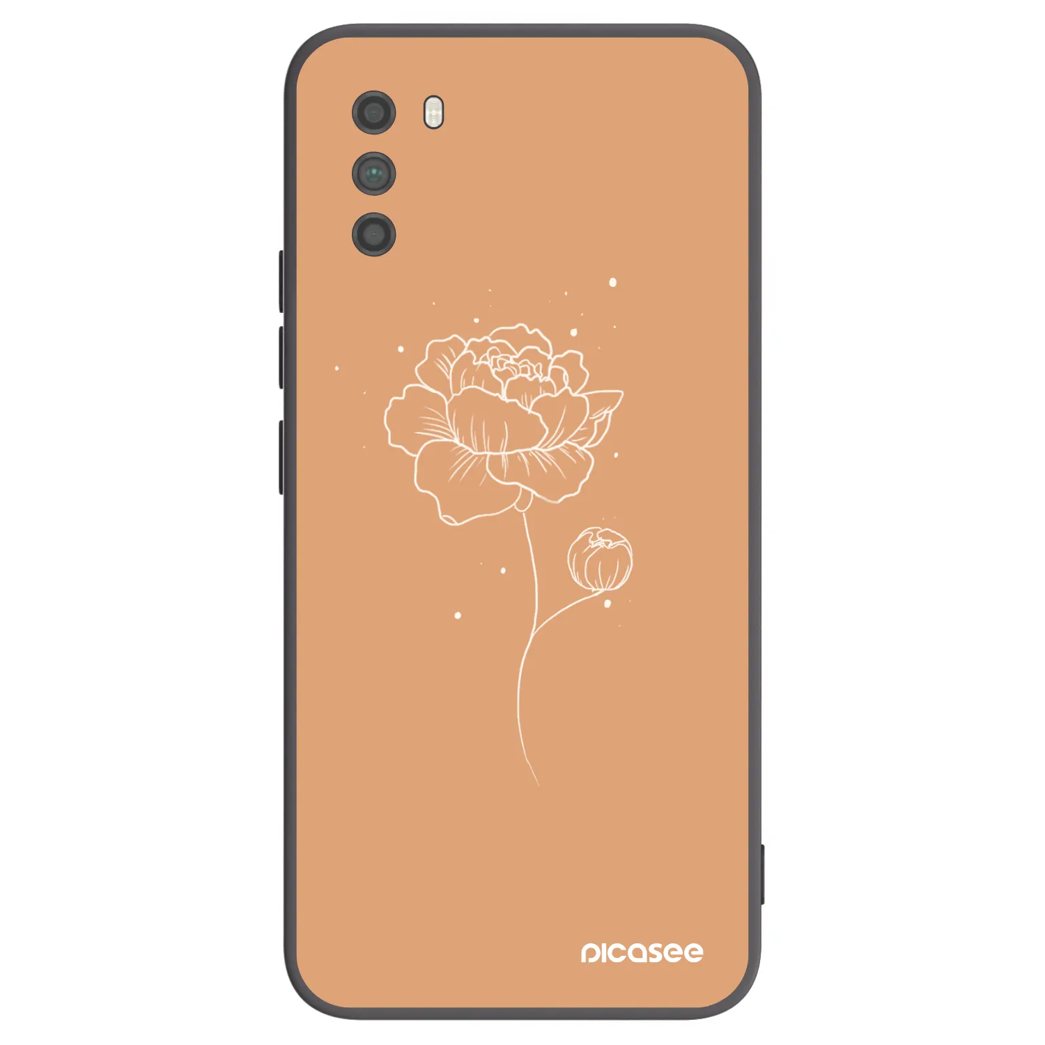 Picasee Xiaomi Poco M3 Hülle - Schwarzes Silikon - Peonies