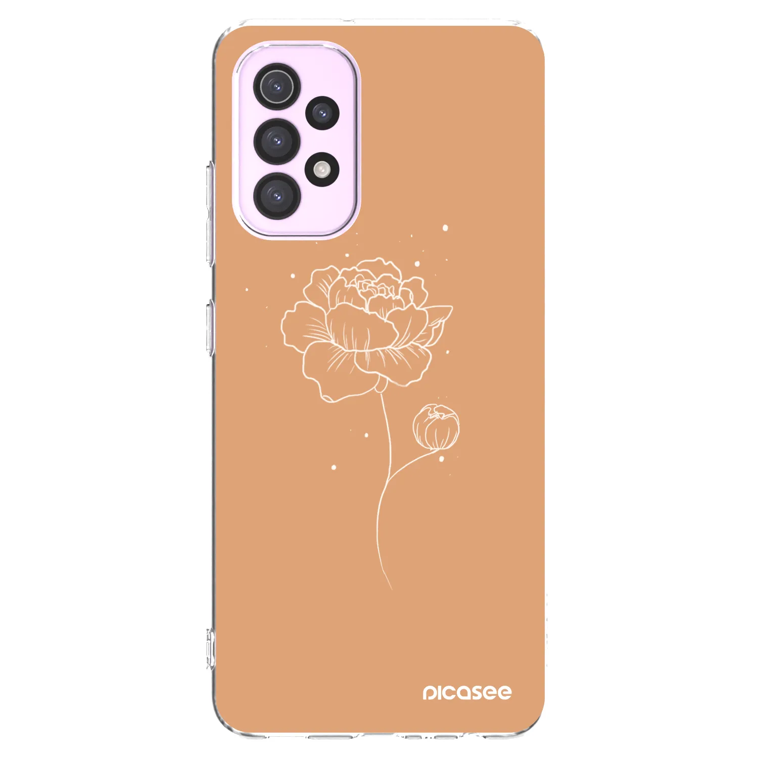 Picasee Samsung Galaxy A32 5G A326B Hülle - Transparentes Silikon - Peonies