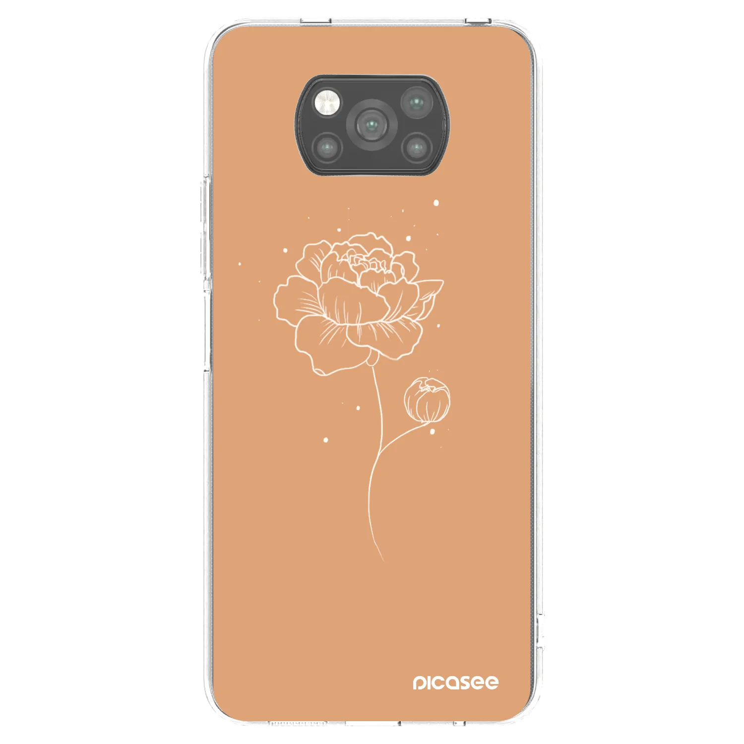 Picasee Xiaomi Poco X3 Pro Hülle - Schwarzes Silikon - Peonies