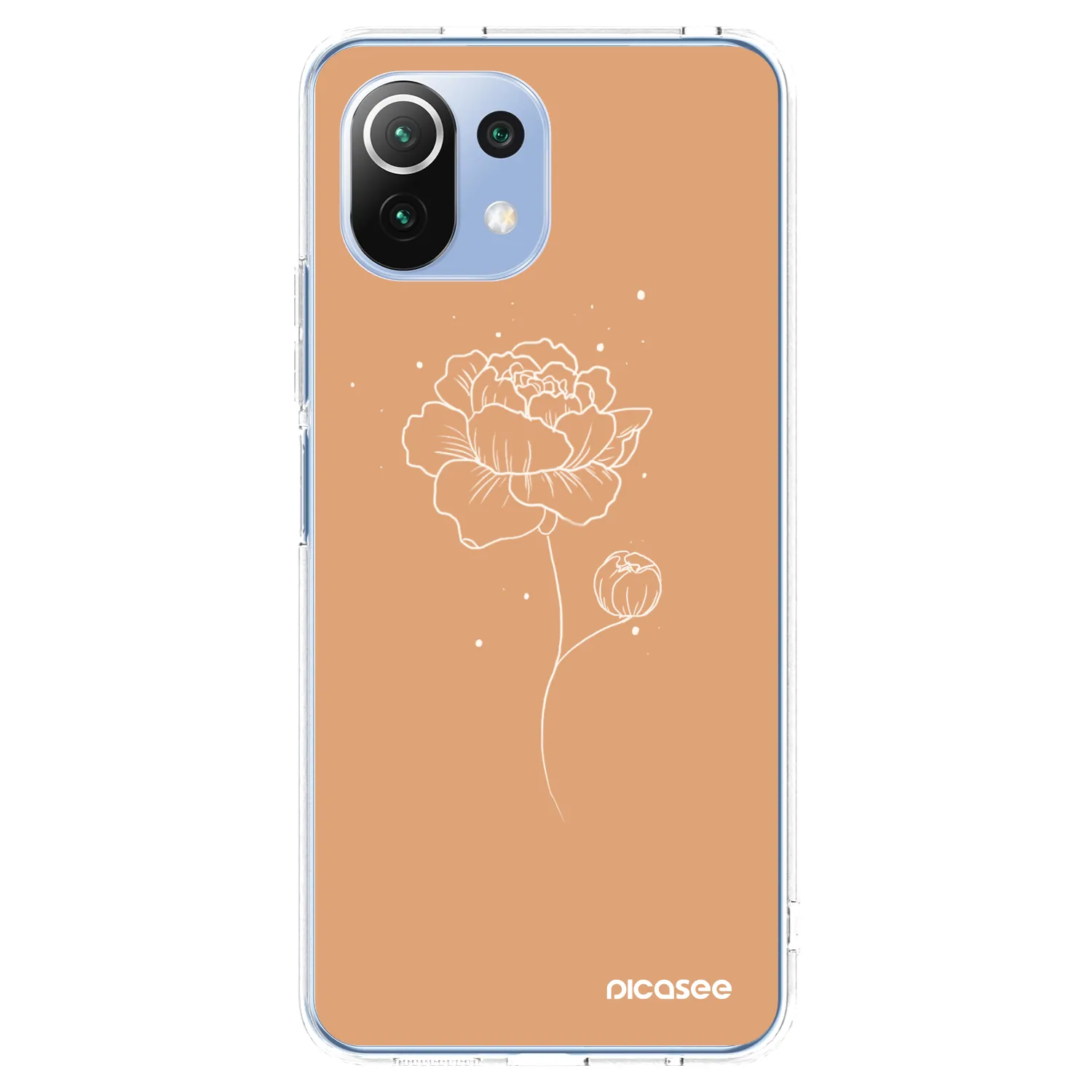 Picasee Xiaomi Mi 11 Lite Hülle - Transparentes Silikon - Peonies