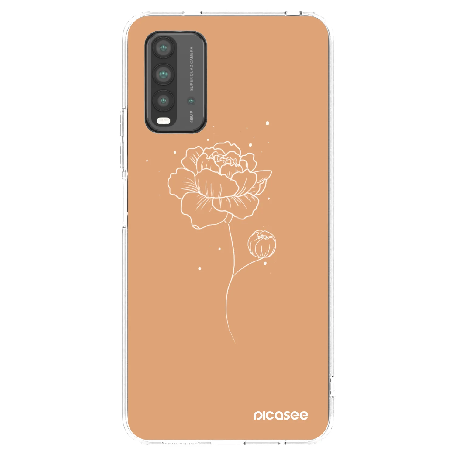 Picasee Xiaomi Redmi 9T Hülle - Transparentes Silikon - Peonies