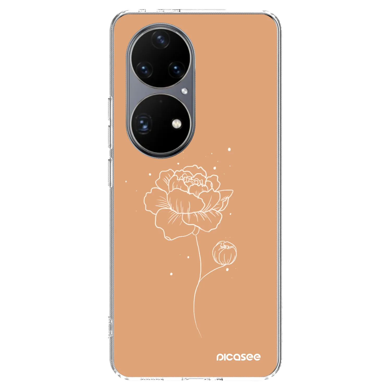 Picasee Huawei P50 Hülle - Transparentes Silikon - Peonies