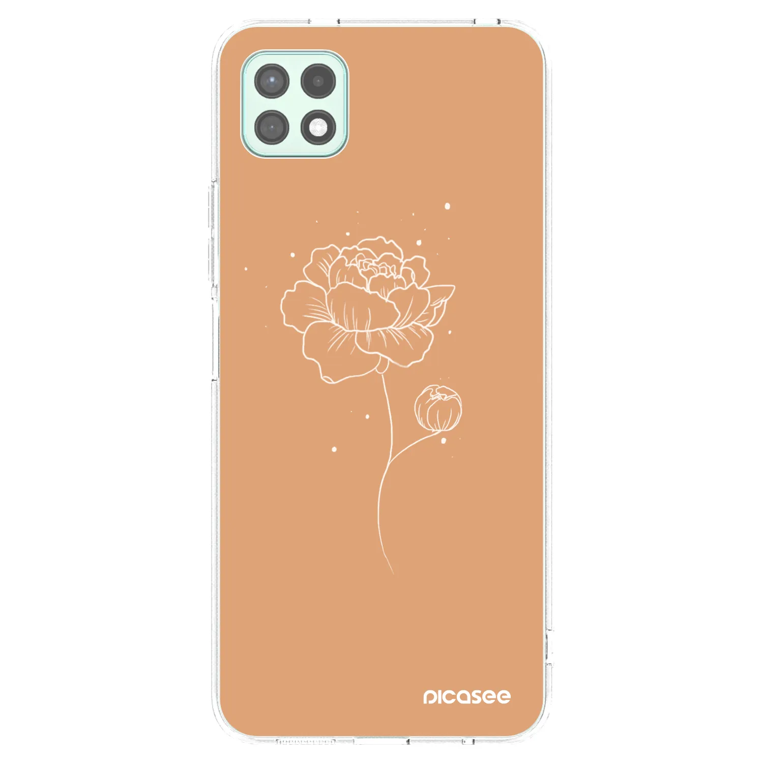 Picasee Samsung Galaxy A22 A226B 5G Hülle - Transparentes Silikon - Peonies
