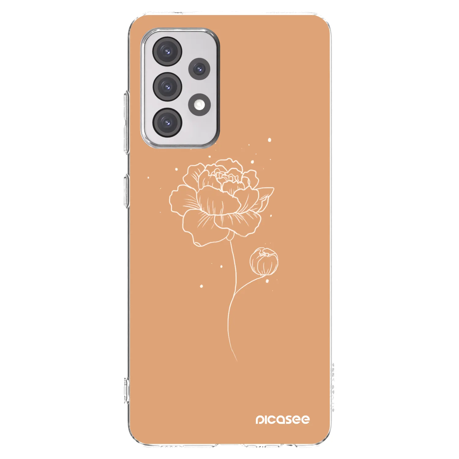 Picasee Samsung Galaxy A52s 5G A528B Hülle - Transparentes Silikon - Peonies
