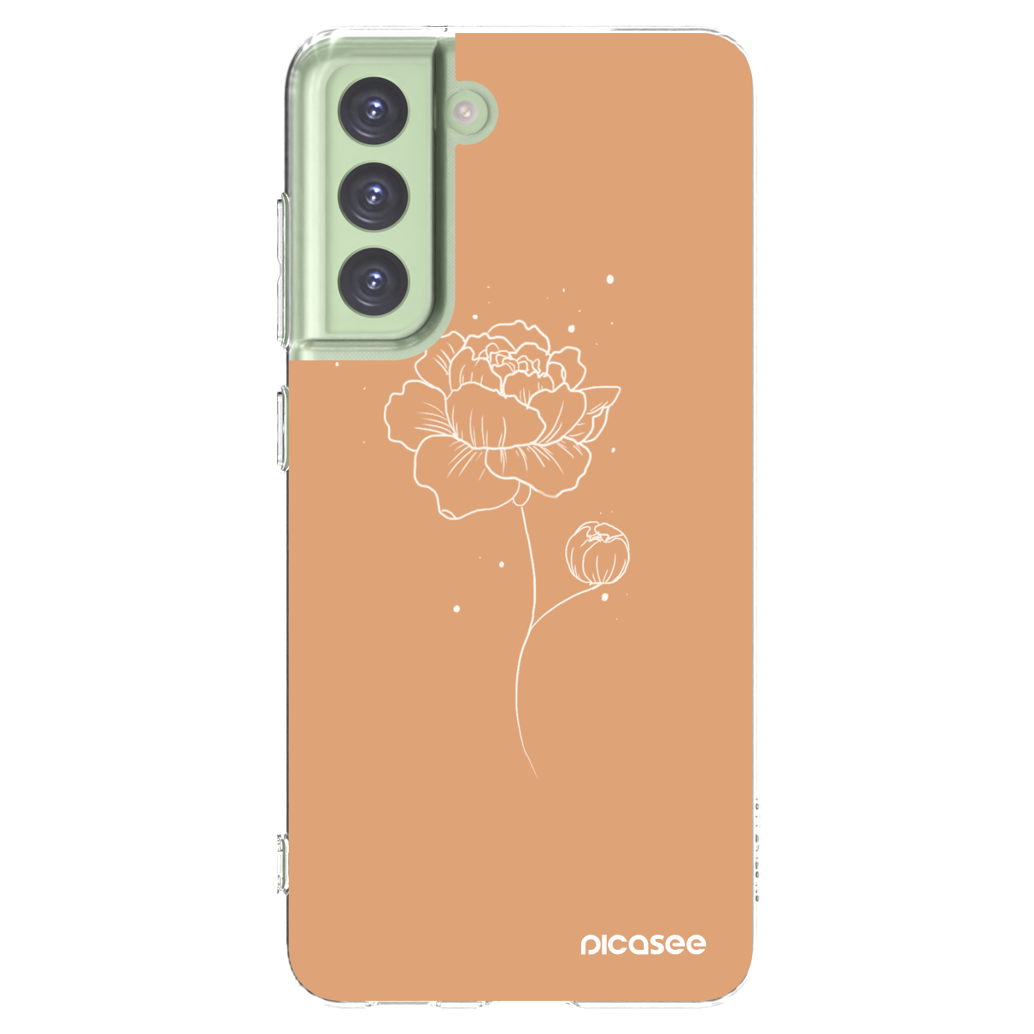 Picasee Samsung Galaxy S21 FE 5G Hülle - Transparentes Silikon - Peonies