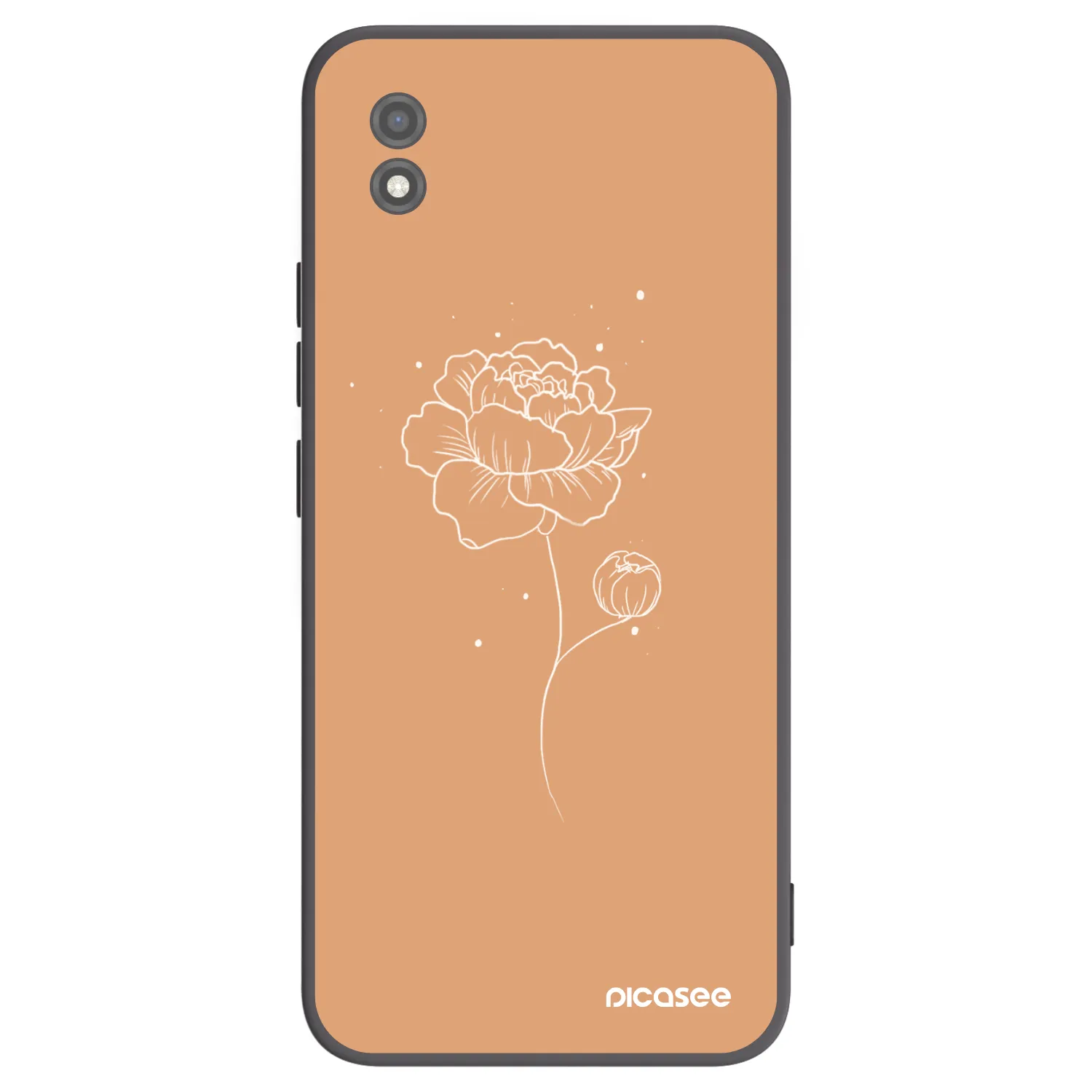 Picasee Realme C11 (2021) Hülle - Schwarzes Silikon - Peonies