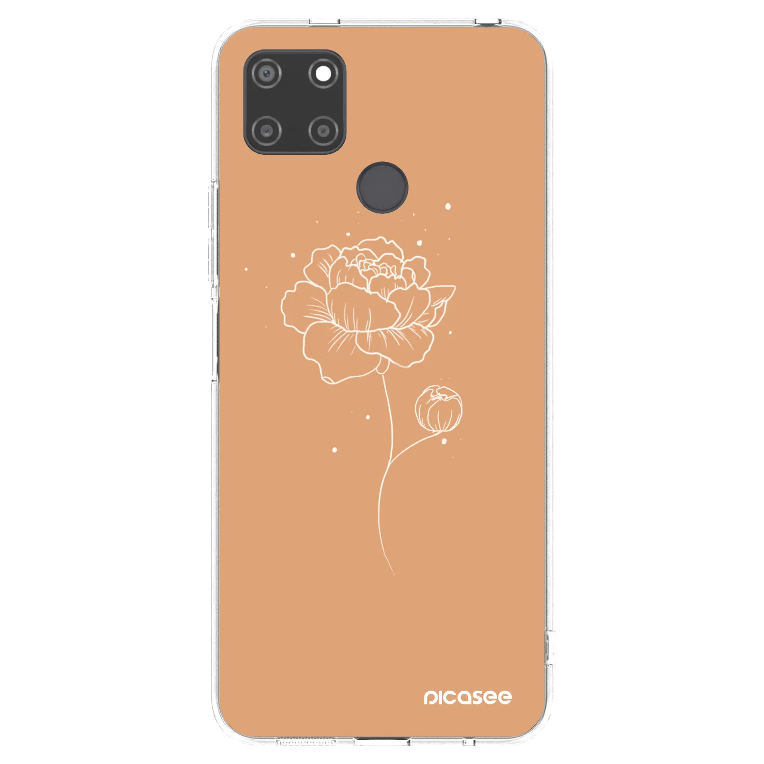Picasee Realme C21Y Hülle - Transparentes Silikon - Peonies