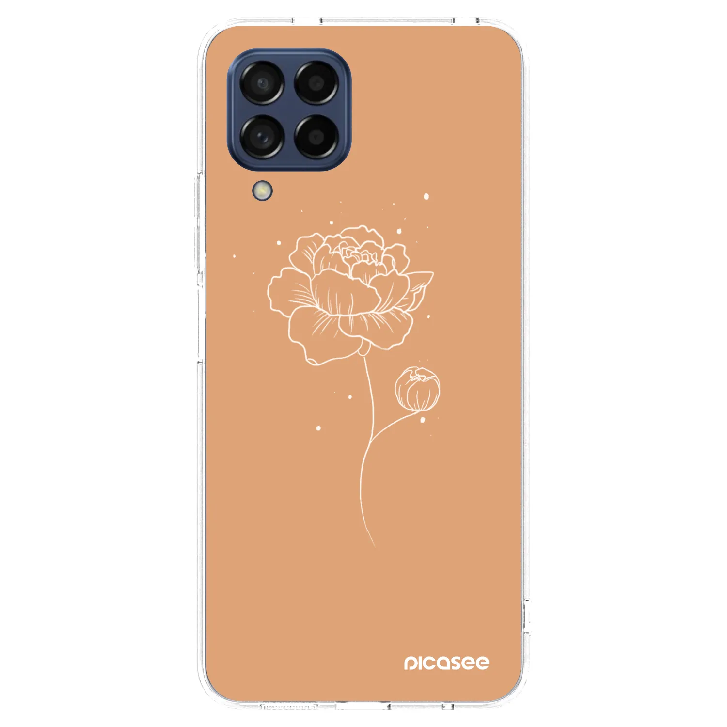Picasee Samsung Galaxy M53 5G Hülle - Transparentes Silikon - Peonies