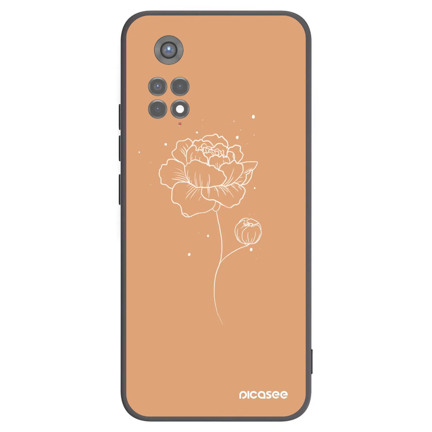 Picasee Xiaomi Redmi Note 11S 5G Hülle - Schwarzes Silikon - Peonies