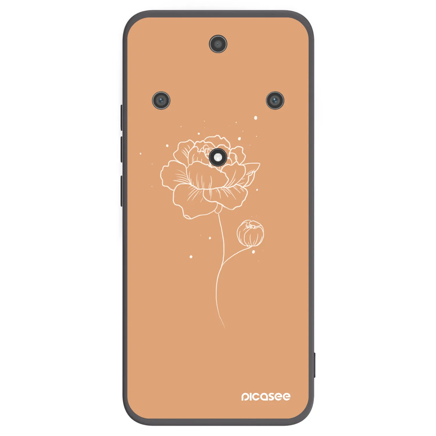 Picasee Honor Magic5 Lite 5G Hülle - Schwarzes Silikon - Peonies