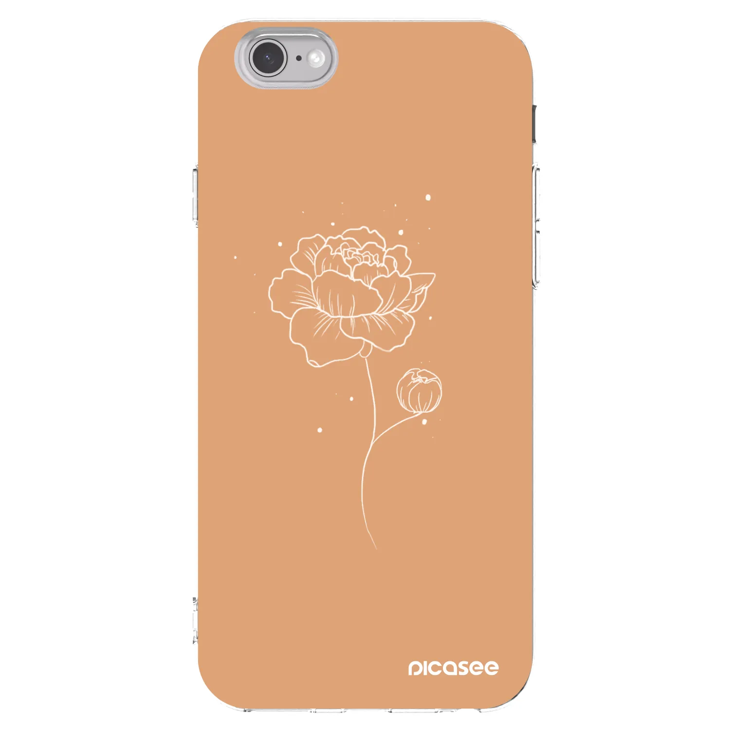 Picasee Apple iPhone 6/6S Hülle - Transparentes Silikon - Peonies
