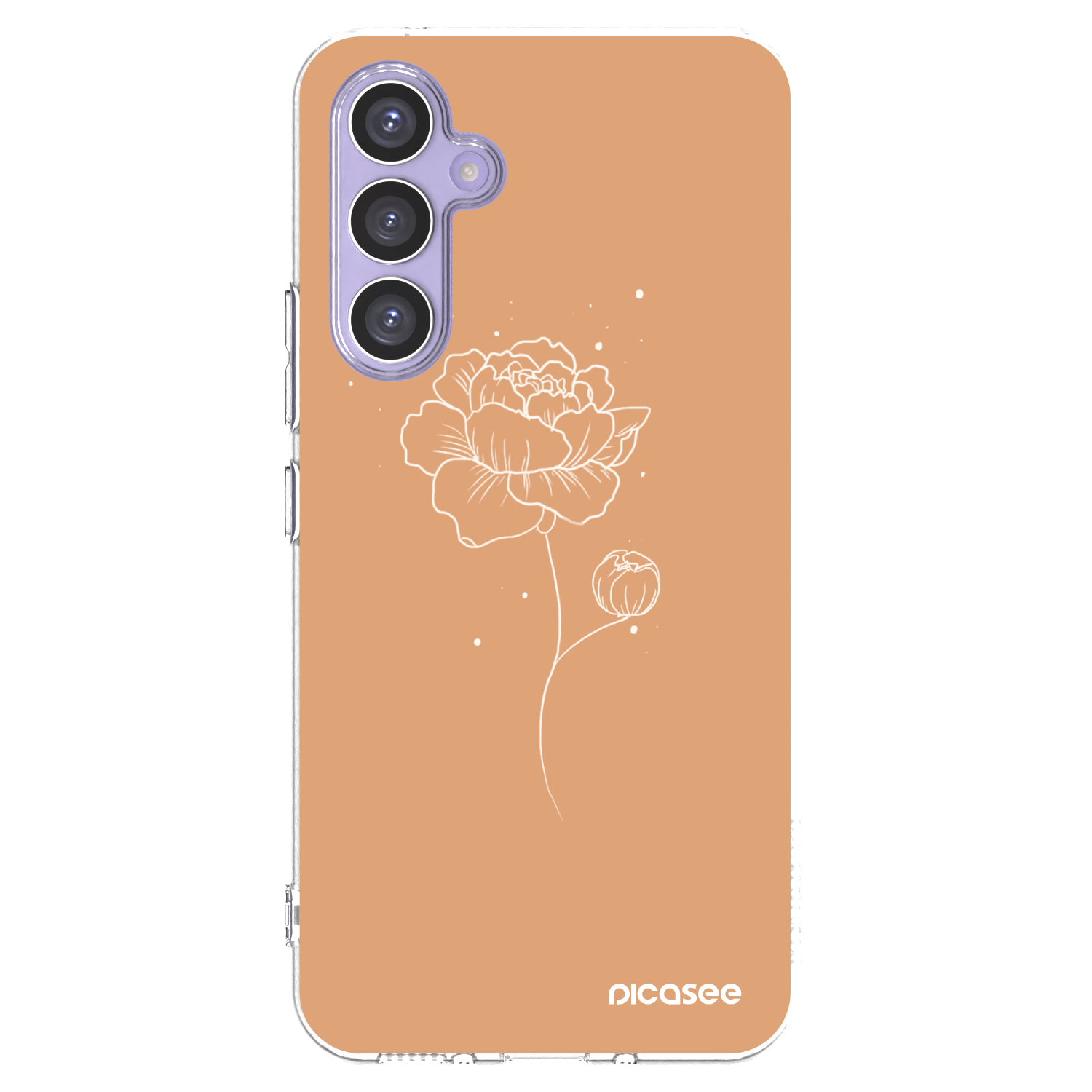 Picasee Samsung Galaxy A54 5G A546B Hülle - Transparentes Silikon - Peonies