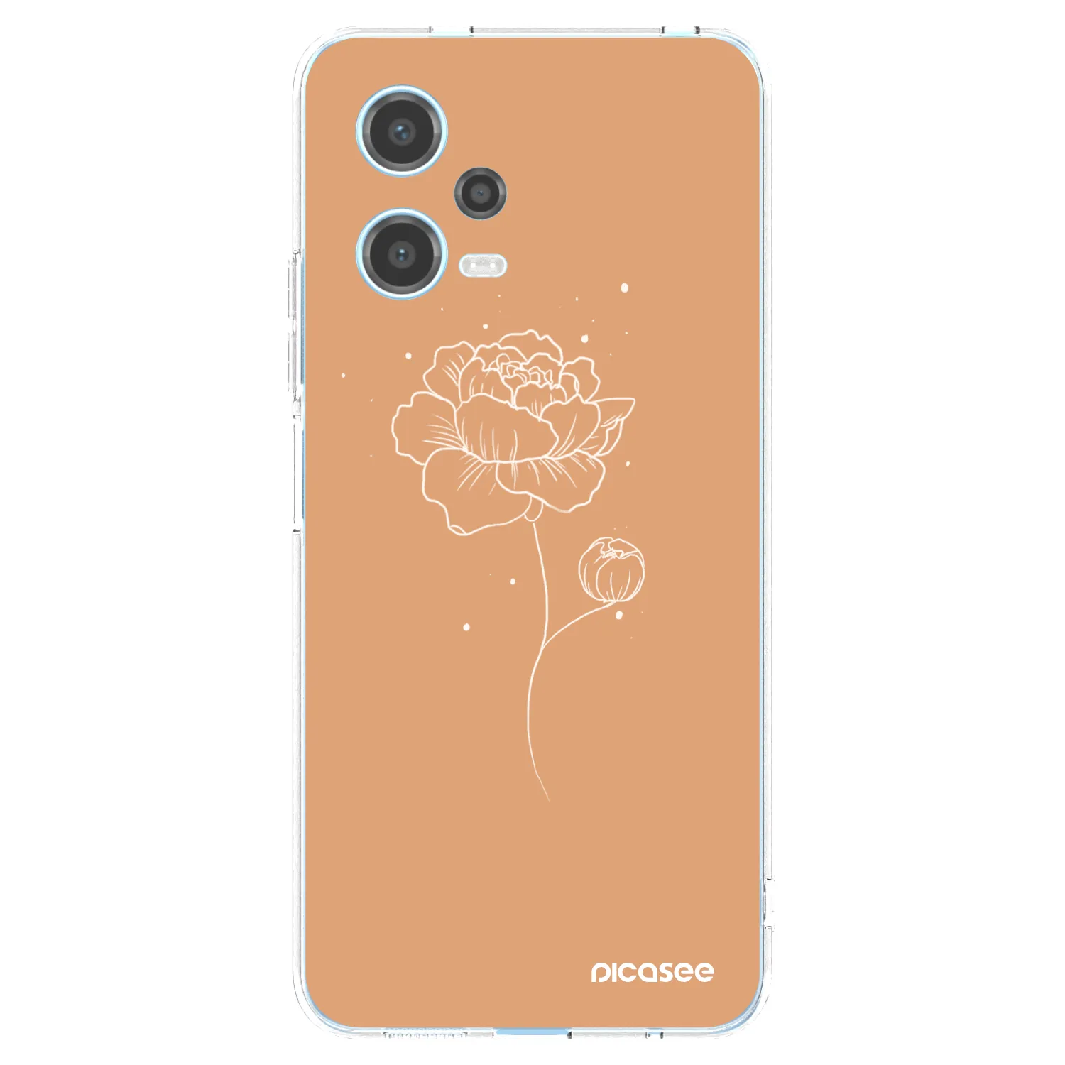 Picasee Xiaomi Redmi Note 12 5G Hülle - Transparentes Silikon - Peonies