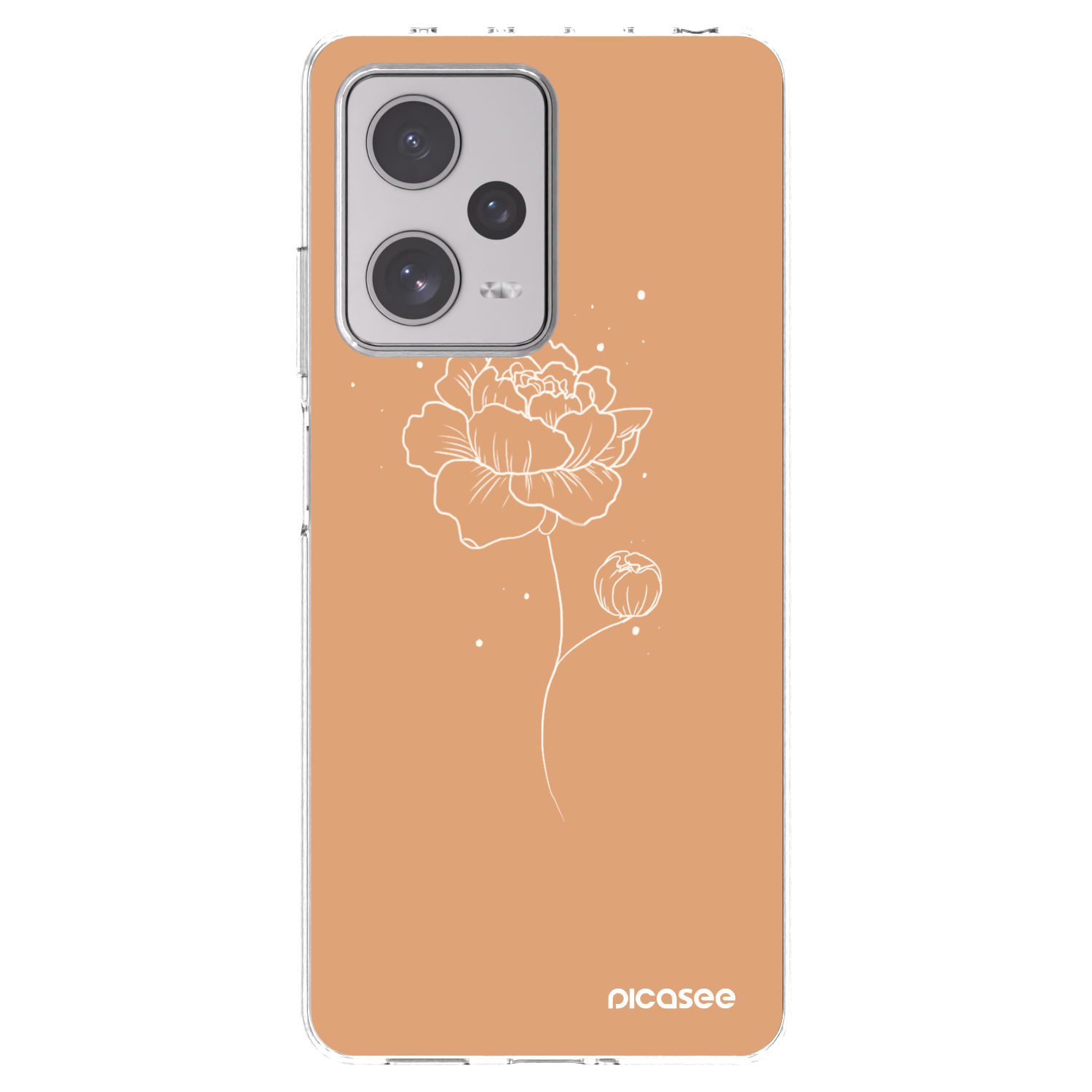 Picasee Xiaomi Redmi Note 12 Pro+ 5G Hülle - Transparentes Silikon - Peonies