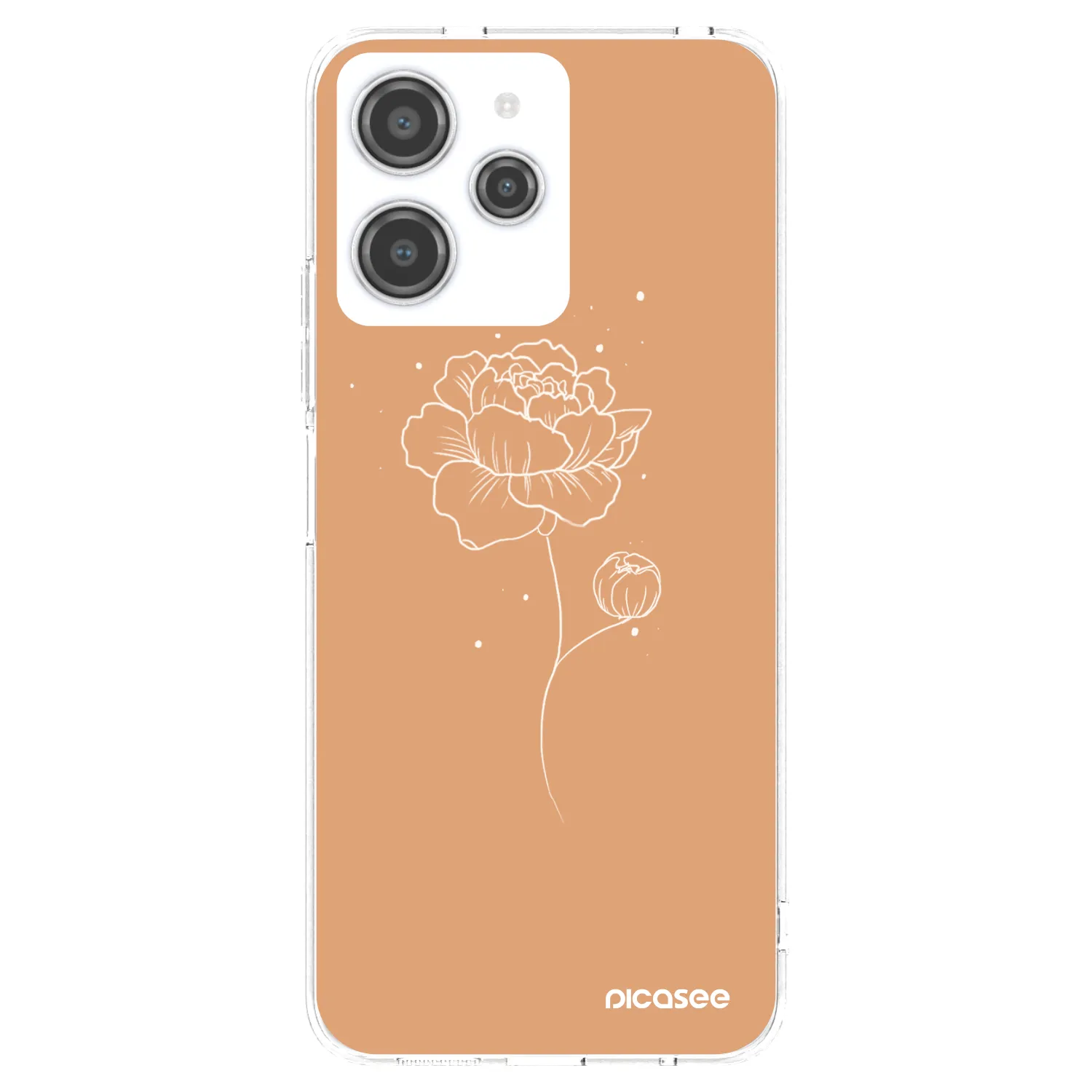 Picasee Xiaomi Redmi 12 4G Hülle - Transparentes Silikon - Peonies