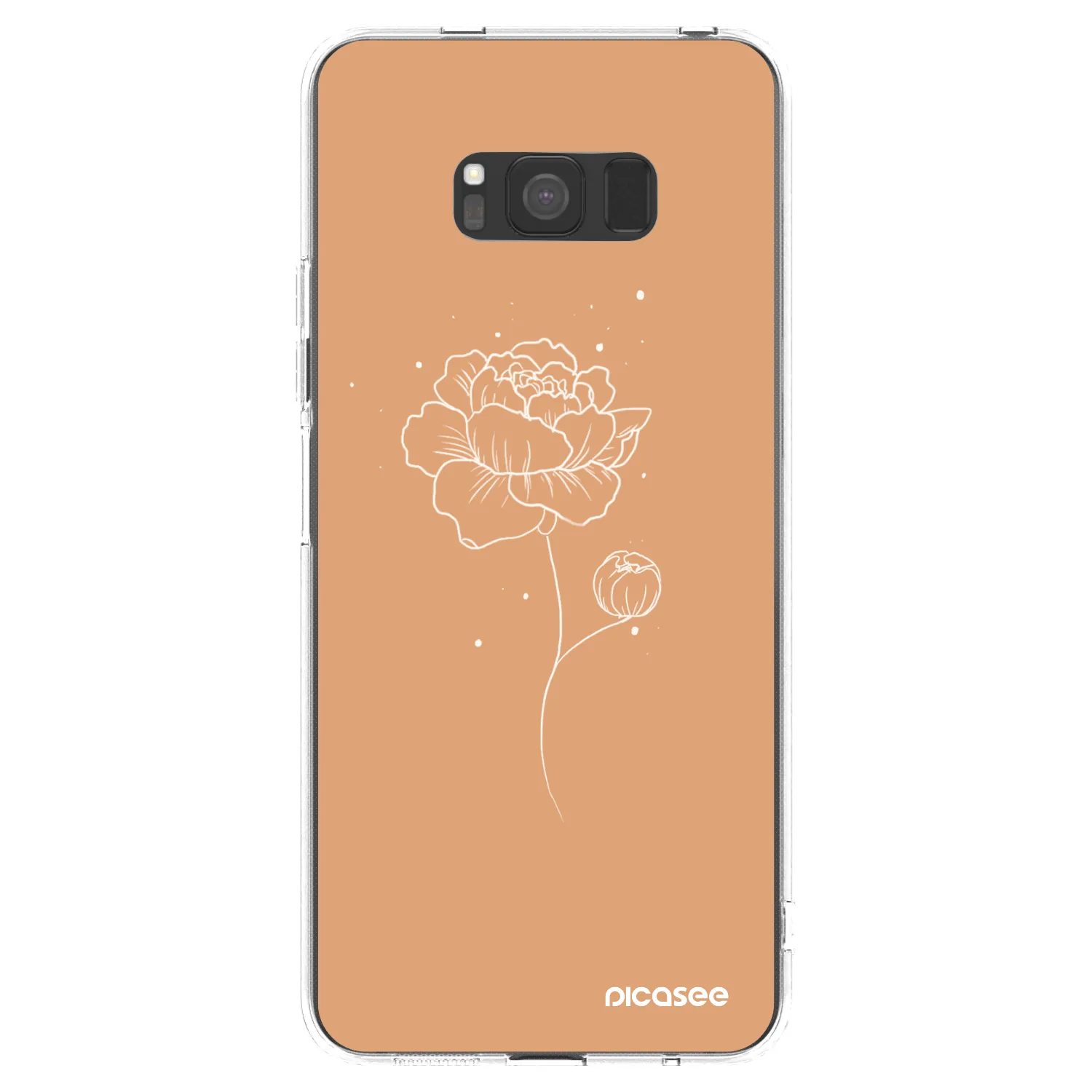 Picasee Samsung Galaxy S8 G950F Hülle - Transparentes Silikon - Peonies