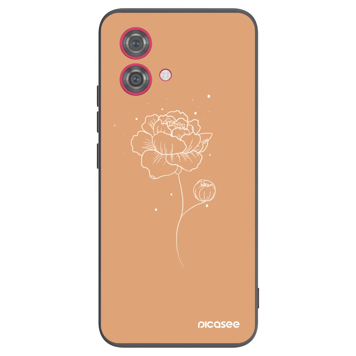 Picasee Motorola Moto G84 5G Hülle - Schwarzes Silikon - Peonies