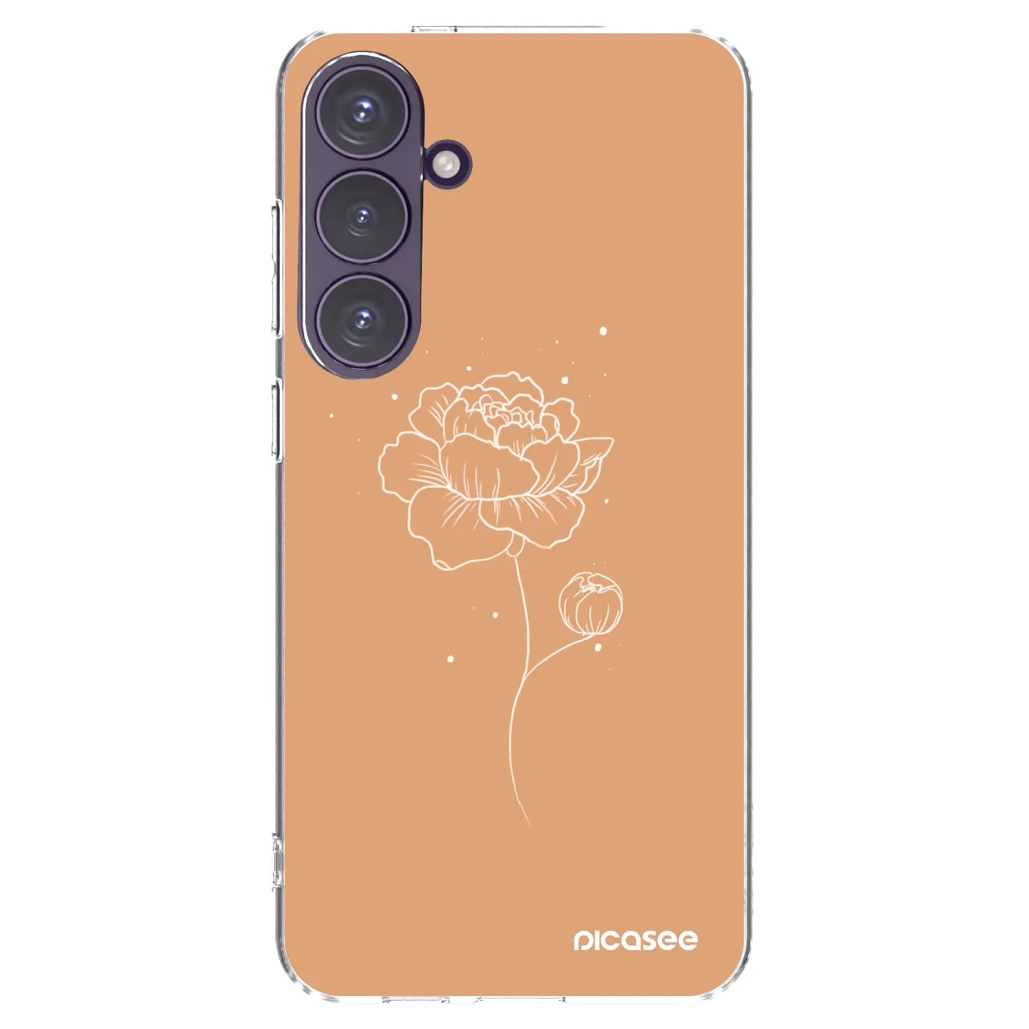 Picasee Samsung Galaxy S24+ S926B 5G Hülle - Transparentes Silikon - Peonies