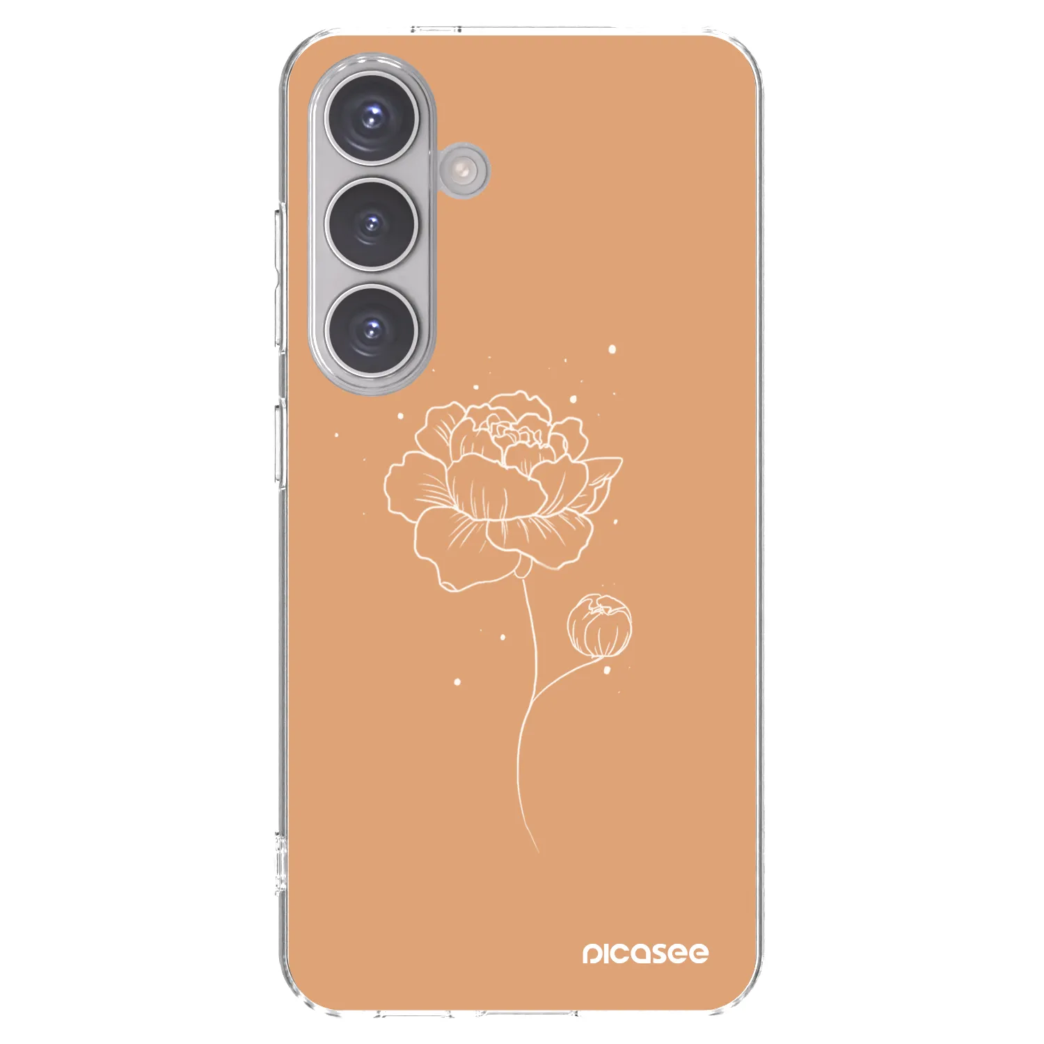 Picasee Samsung Galaxy S24 S921B 5G Hülle - Transparentes Silikon - Peonies