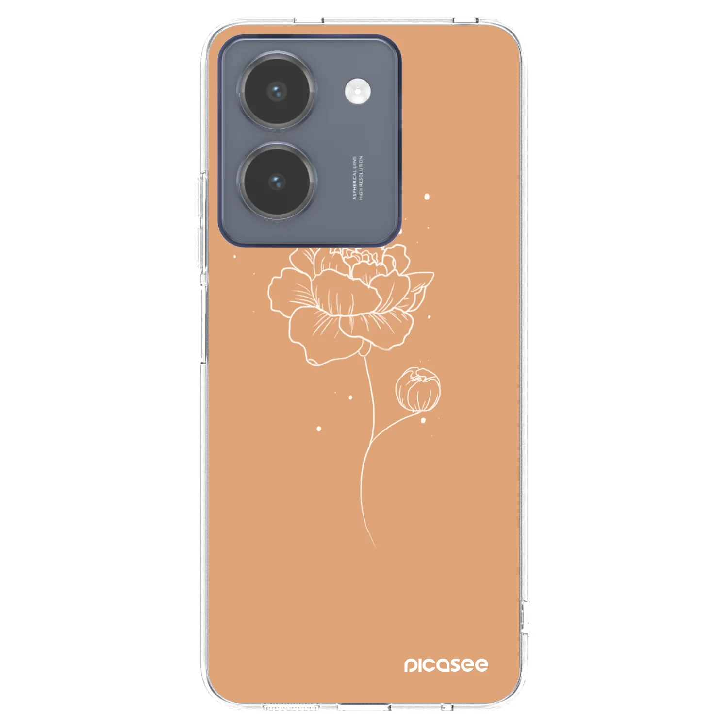 Picasee Vivo Y36 4G Hülle - Transparentes Silikon - Peonies
