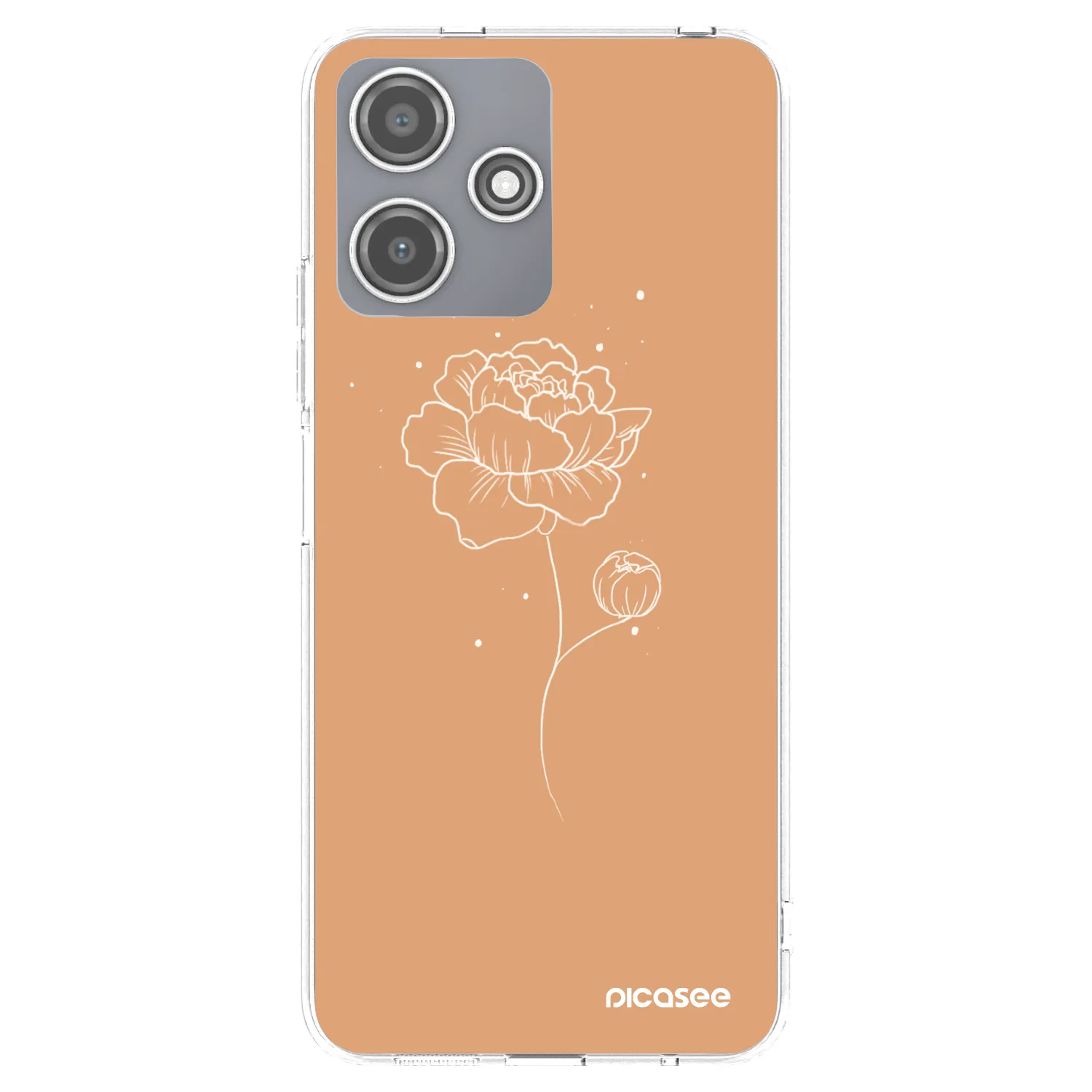Picasee Xiaomi Redmi 12 5G Hülle - Transparentes Silikon - Peonies