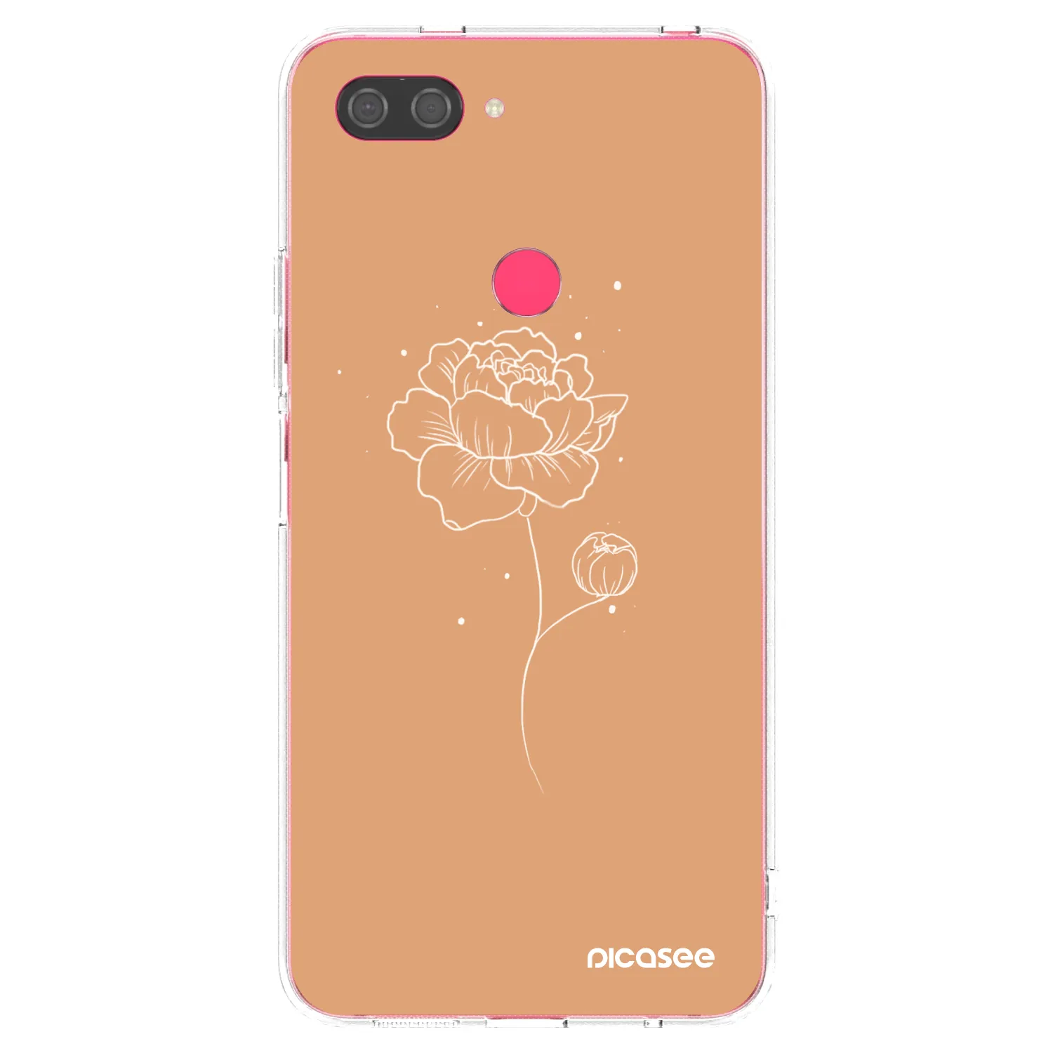 Picasee Xiaomi Mi 8 Lite Hülle - Transparentes Silikon - Peonies