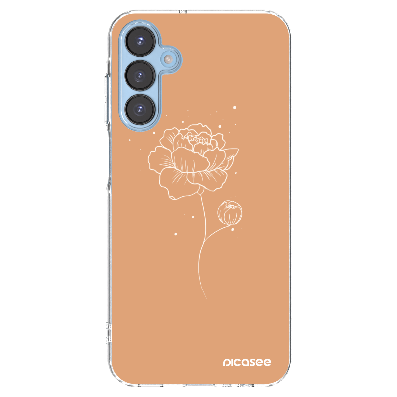 Picasee Samsung Galaxy A15 A156B 5G Hülle - Transparentes Silikon - Peonies