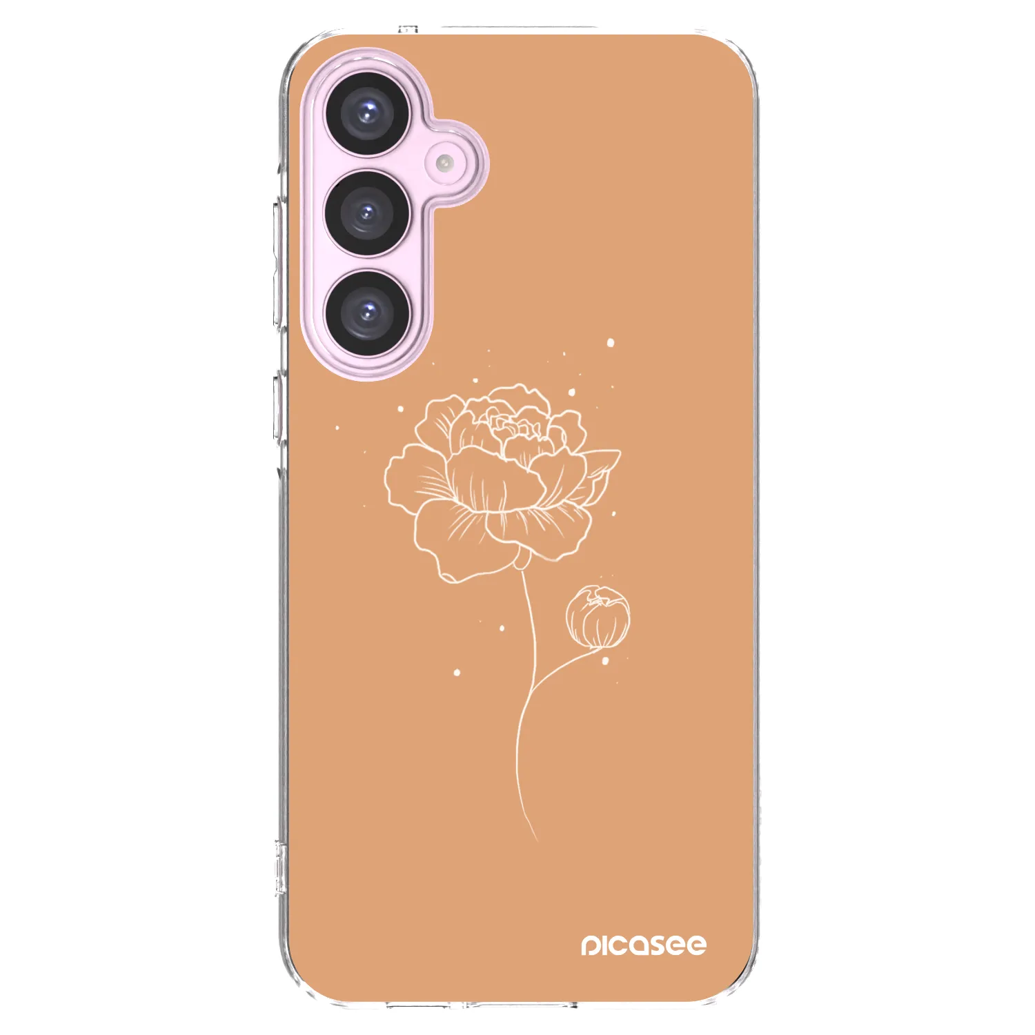Picasee Samsung Galaxy A55 5G A556B Hülle - Transparentes Silikon - Peonies