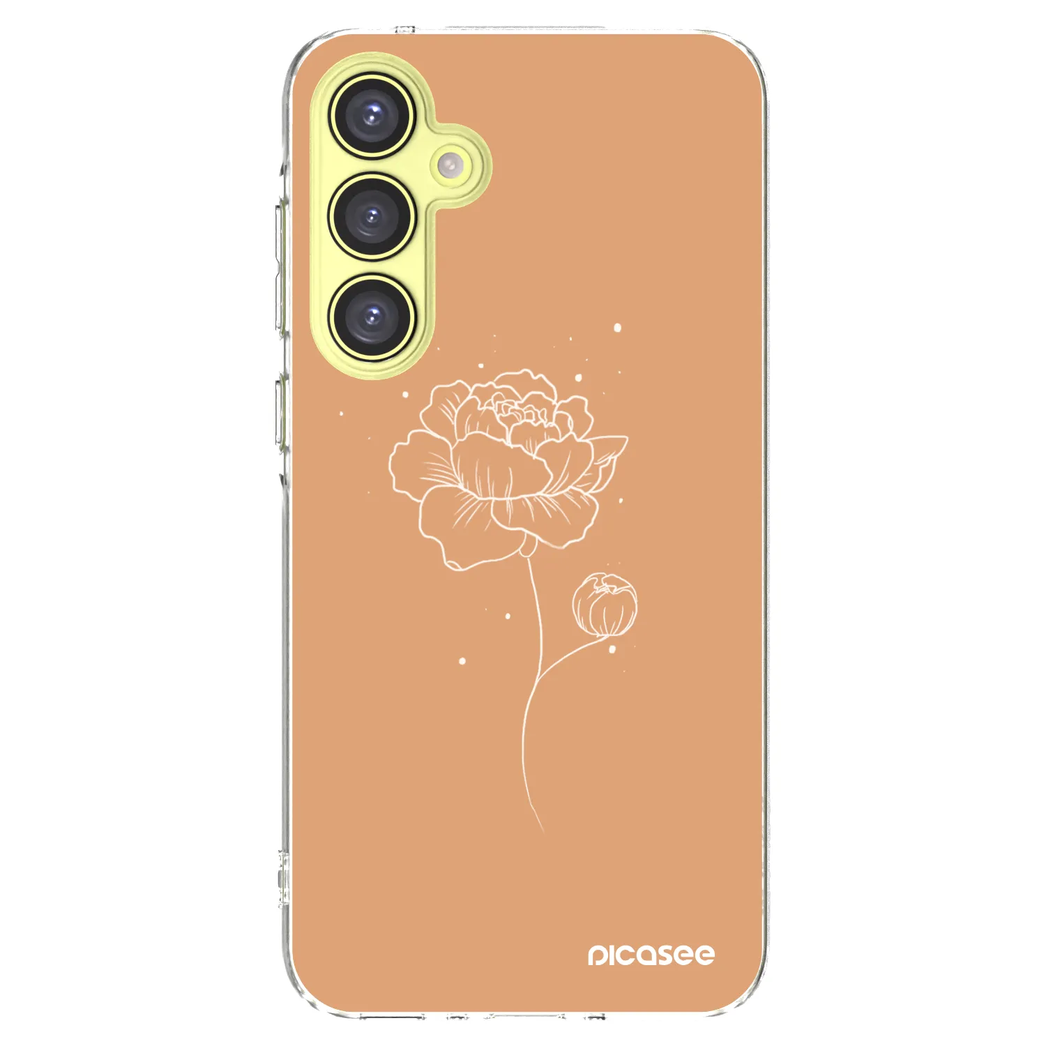 Picasee Samsung Galaxy A35 5G A356B Hülle - Transparentes Silikon - Peonies