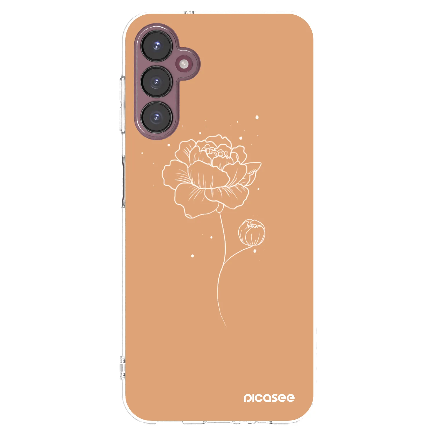 Picasee Samsung Galaxy A05s A057G Hülle - Transparentes Silikon - Peonies