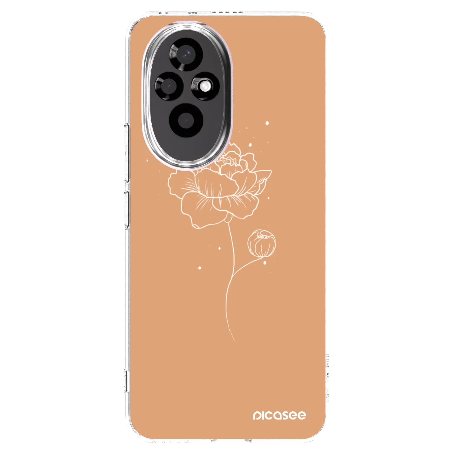 Picasee Honor 200 Pro 5G Hülle - Transparentes Silikon - Peonies