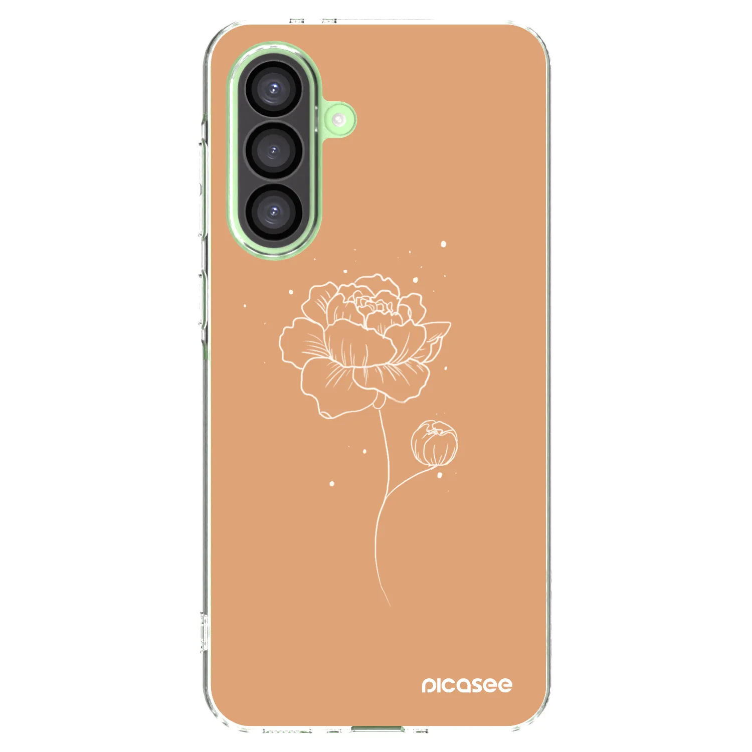 Picasee Samsung Galaxy A26 5G A266B Hülle - Transparentes Silikon - Peonies