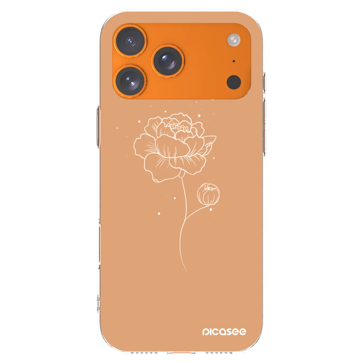 Picasee Apple iPhone 17 Pro Max Hülle - Transparentes Silikon - Peonies