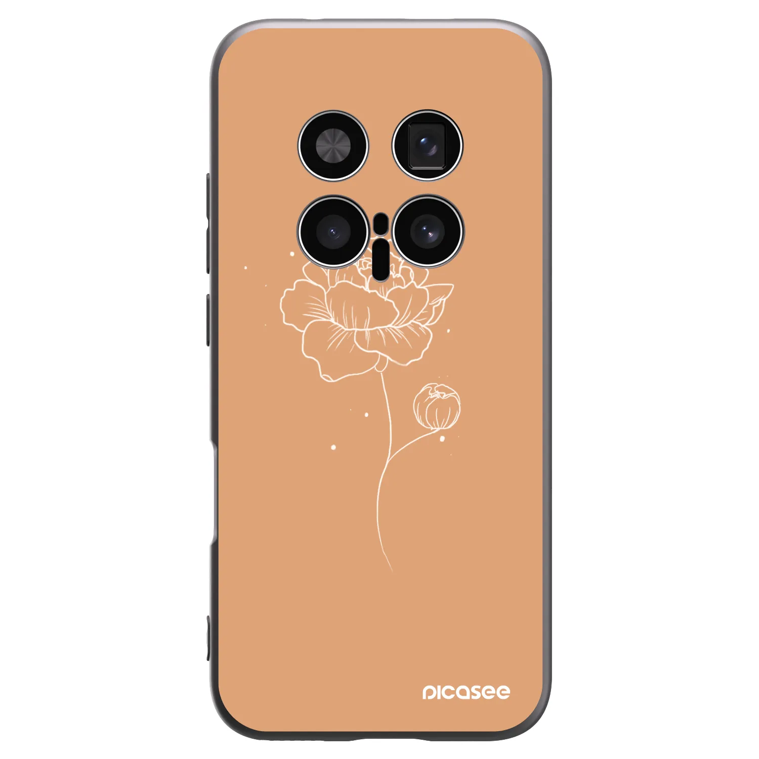Picasee Honor Magic8 Pro 5G Hülle - Schwarzes Silikon - Peonies