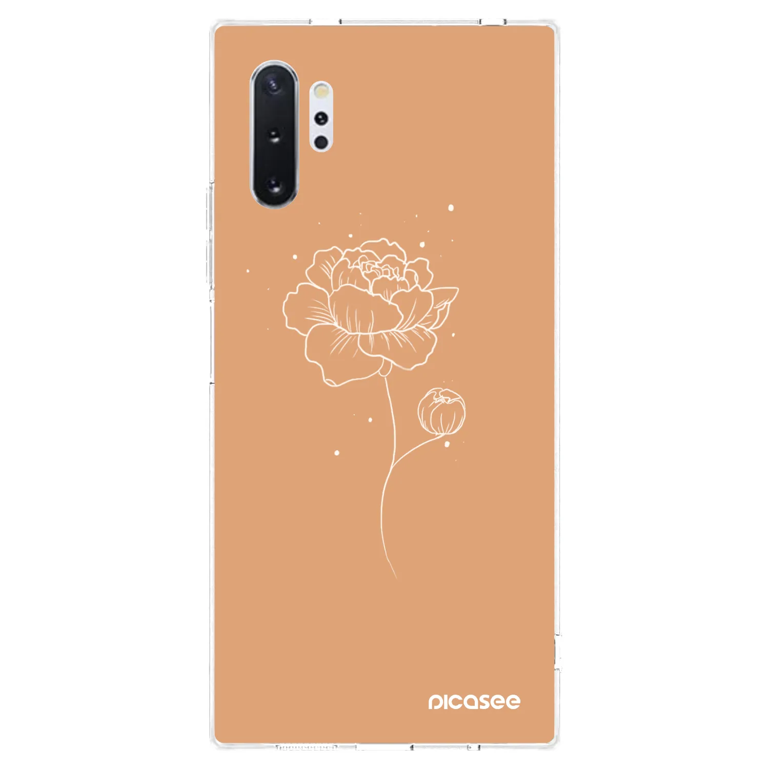 Picasee Samsung Galaxy Note 10+ N975F Hülle - Transparentes Silikon - Peonies