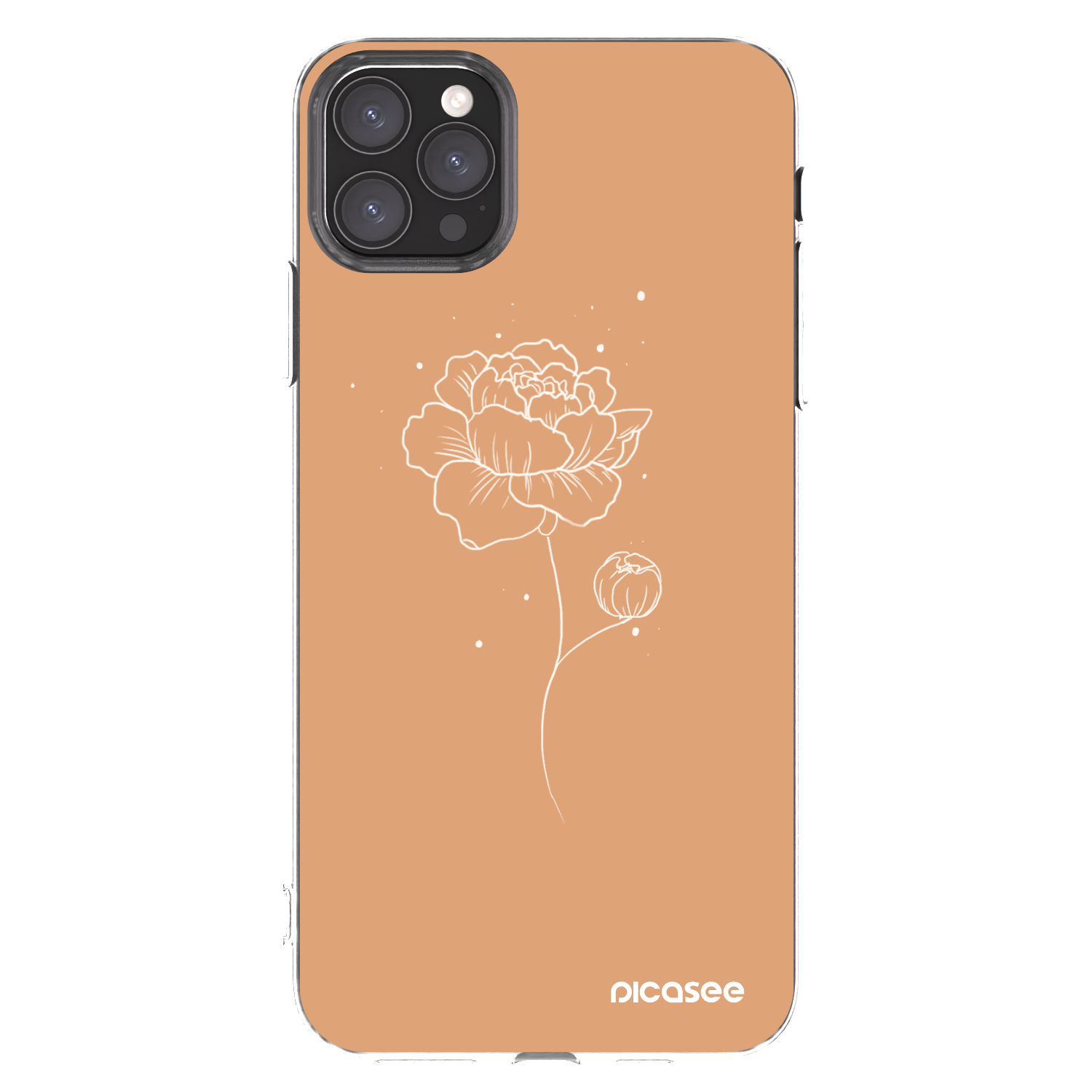 Picasee Apple iPhone 11 Pro Max Hülle - Transparentes Silikon - Peonies