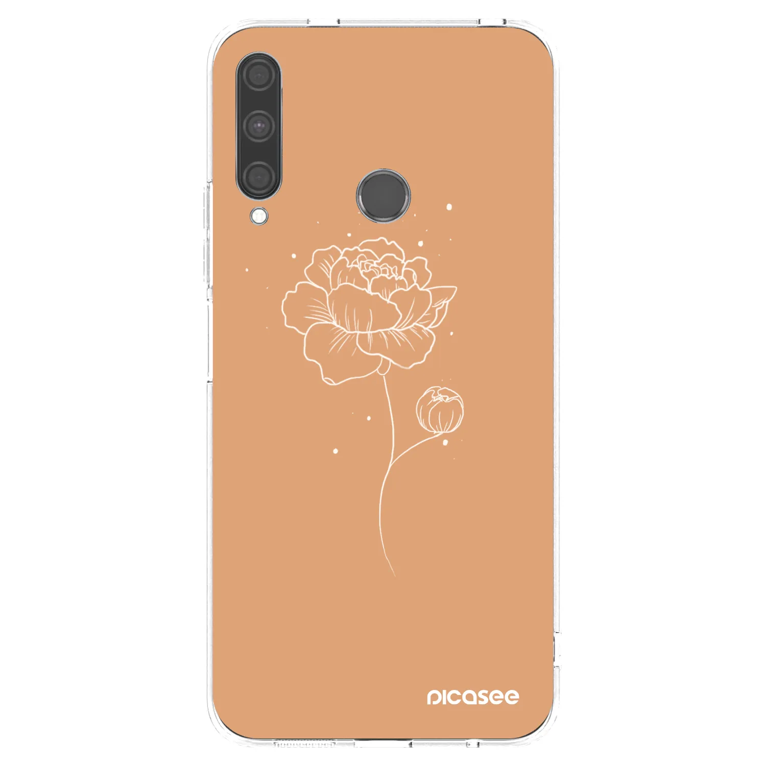 Picasee Huawei P40 Lite E Hülle - Transparentes Silikon - Peonies