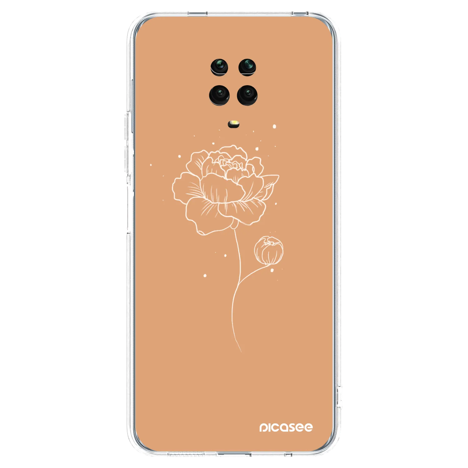 Picasee Xiaomi Redmi Note 9 Pro Hülle - Transparentes Silikon - Peonies