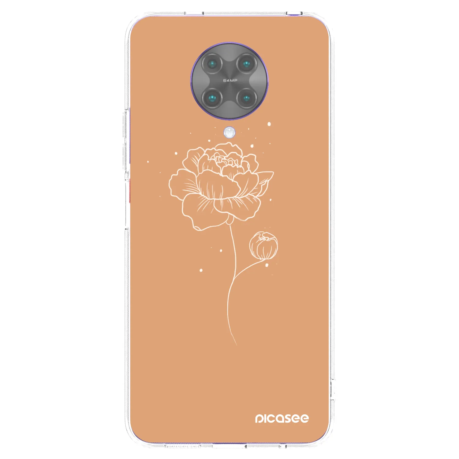 Picasee Xiaomi Poco F2 Pro Hülle - Transparentes Silikon - Peonies