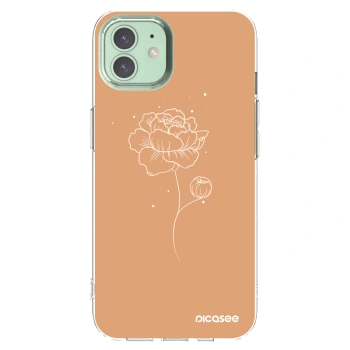 Picasee Apple iPhone 12 Hülle - Transparentes Silikon - Peonies