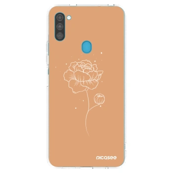 Picasee Samsung Galaxy M11 Hülle - Transparentes Silikon - Peonies