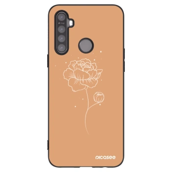 Picasee Realme 6i Hülle - Schwarzes Silikon - Peonies