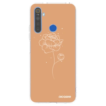 Picasee Realme 5 Hülle - Transparentes Silikon - Peonies