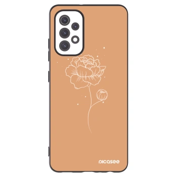 Picasee Samsung Galaxy A32 5G A326B Hülle - Schwarzes Silikon - Peonies