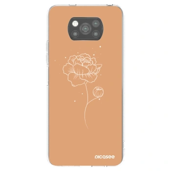 Picasee Xiaomi Poco X3 Pro Hülle - Schwarzes Silikon - Peonies